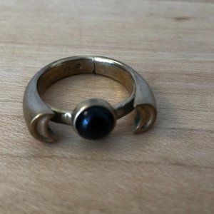 Pamela Love Luna Ring Size 6 | Bronze with Onyx